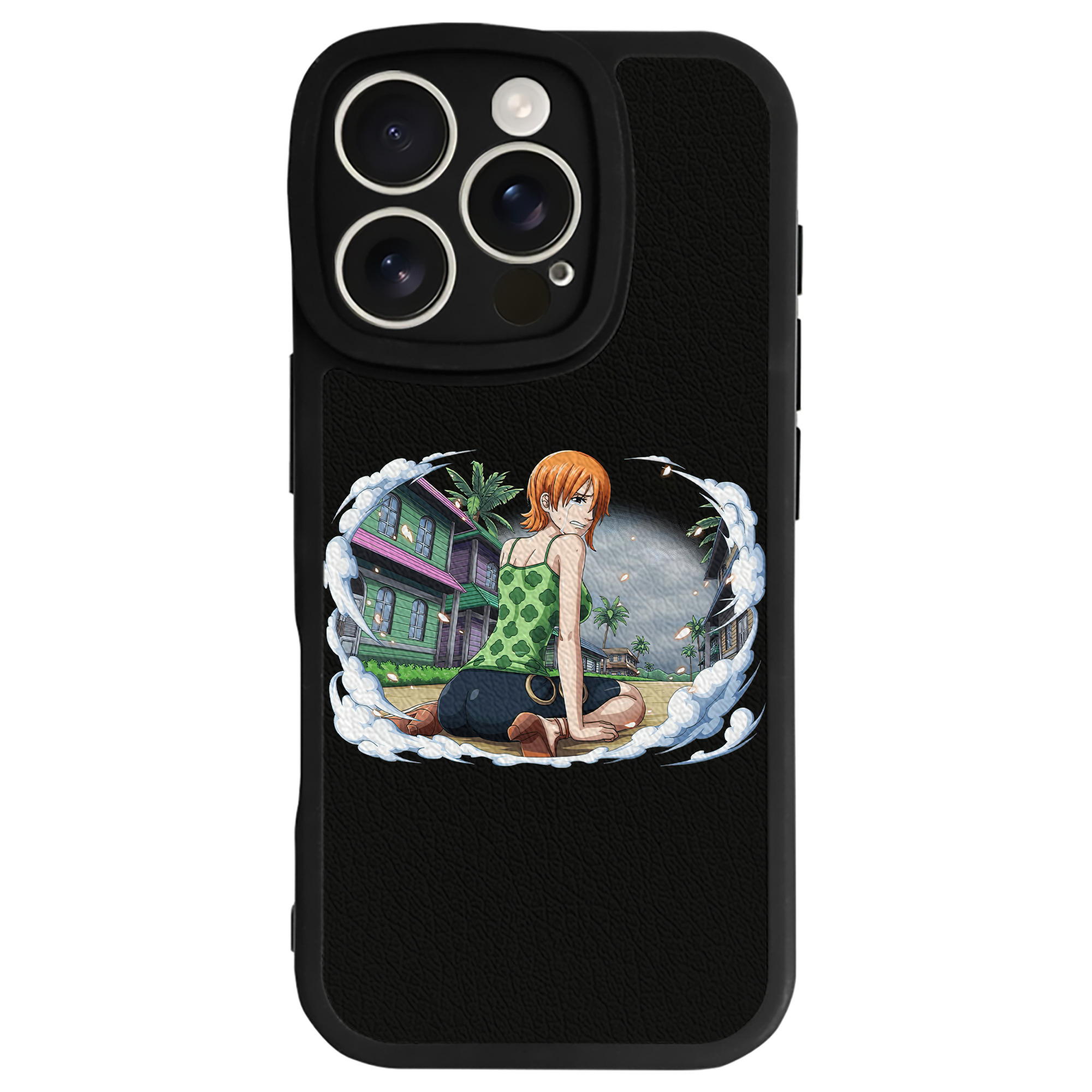 （画像用） ワンピース ナミ ONE PIECE Nami 【iPhone 16シリーズ対応】シリコンスマホケース（レザー調） 材質：シリコン